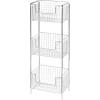 imagemDesign Steel Freestanding Storage Organizer Tower Rack Basket Shelf Metal 3Tier Furniture Unit for MasterGuest Bathroom Powder Room  Holds Bath Towels Soap  Concerto Collection  Chrome