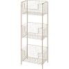 imagemDesign Steel Freestanding Storage Organizer Tower Rack Basket Shelf Metal 3Tier Furniture Unit for MasterGuest Bathroom Powder Room  Holds Bath Towels Soap  Concerto Collection  Satin