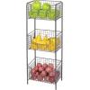 imagemDesign Steel Freestanding Storage Organizer Tower Rack Basket Shelf Metal 3Tier Furniture Unit for MasterGuest Bathroom Powder Room  Holds Bath Towels Soap  Concerto Collection  Graphite Gray