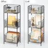 imagemDesign Steel Freestanding Storage Organizer Tower Rack Basket Shelf Metal 3Tier Furniture Unit for MasterGuest Bathroom Powder Room  Holds Bath Towels Soap  Concerto Collection  Black