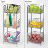imagemDesign Steel Freestanding Storage Organizer Tower Rack Basket Shelf Metal 3Tier Furniture Unit for MasterGuest Bathroom Powder Room  Holds Bath Towels Soap  Concerto Collection  Graphite Gray