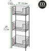 imagemDesign Steel Freestanding Storage Organizer Tower Rack Basket Shelf Metal 3Tier Furniture Unit for MasterGuest Bathroom Powder Room  Holds Bath Towels Soap  Concerto Collection  Black