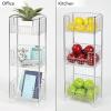 imagemDesign Steel Freestanding Storage Organizer Tower Rack Basket Shelf Metal 3Tier Furniture Unit for MasterGuest Bathroom Powder Room  Holds Bath Towels Soap  Concerto Collection  Chrome