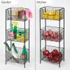 imagemDesign Steel Freestanding Storage Organizer Tower Rack Basket Shelf Metal 3Tier Furniture Unit for MasterGuest Bathroom Powder Room  Holds Bath Towels Soap  Concerto Collection  Black