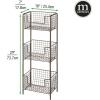 imagemDesign Steel Freestanding Storage Organizer Tower Rack Basket Shelf Metal 3Tier Furniture Unit for MasterGuest Bathroom Powder Room  Holds Bath Towels Soap  Concerto Collection  Bronze
