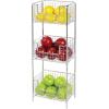 imagemDesign Steel Freestanding Storage Organizer Tower Rack Basket Shelf Metal 3Tier Furniture Unit for MasterGuest Bathroom Powder Room  Holds Bath Towels Soap  Concerto Collection  Chrome
