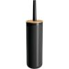 imagemDesign Plastic Freestanding Toilet Brush and Holder  Compact Toilet Brush for The Bathroom  Modern Sturdy Toilet Accessory  BlackWood Colour