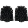 imagemDesign Replacement Toilet Bowl Brush Head Easy ScrewOn Design for Bathroom Storage  Sturdy Stiff Bristles Make Deep Cleaning Simple  2 Pack  Black
