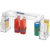 imagemDesign Small 2Tier Plastic Medicine Cabinet HighRise Storage Organizer  for Vitamins Medical Supplies Makeup Door Shelf Organization  Clear