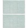 imagemDesign Soft 100 Cotton HotelStyle Rectangular Spa Mat Rug Plush Water Absorbent  Ribbed Design  for Bathroom Vanity BathtubShower Machine Washable  34quot x 21quot  2 Pack  Water Blue