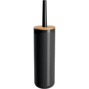 imagemDesign Plastic Freestanding Toilet Brush and Holder  Compact Toilet Brush for The Bathroom  Modern Sturdy Toilet Accessory  BlackWood Colour