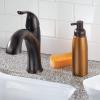imagemDesign Compact Modern Metal Foaming Soap Dispenser Pump Bottle for Kitchen Sink Counter Bathroom Vanity UtilityLaundry Room Garage  Save on Soap  Rust Free Aluminum  2 Pack  BronzeWarm Brown