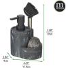 imagemDesign Kitchen Sink Pump and Storage Caddy Tray Set for Counter  Liquid Dish and Hand Soap Dispenser and Brush Holder Organizer Container for Sponge Scrubber and Accessories  BlackMarble