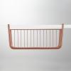 imagemDesign Metal Under Shelf Basket for Kitchen Storage  Wire Farmhouse Sliding Bin Basket for Pantry  Large Open Front Organizer for Food Drinks Snacks  Hyde Collection 2 Pack  CopperCopper
