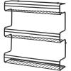 imagemDesign Metal Wall Mount Kitchen Spice Bottle Rack Holder Food Storage Organizer for Cabinet Cupboard Pantry Shelf  Holds Spices Jars Baking Supplies Cans 3 Tier  Black