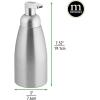 imagemDesign Modern Metal Aluminum Foaming Soap Dispenser Pump Bottle for Kitchen Sink Countertop Bathroom Vanity UtilityLaundry Room Garage  Save on Soap  Linn Collection  2 Pack  BrushedSilver