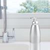 imagemDesign Modern Metal Aluminum Foaming Soap Dispenser Pump Bottle for Kitchen Sink Countertop Bathroom Vanity UtilityLaundry Room Garage  Save on Soap  Linn Collection  4 Pack  BrushedSilver