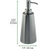 imagemDesign Modern Metal Refillable Liquid Soap Dispenser Pump Bottle for Bathroom Vanity Countertop Kitchen Sink  Holds Hand Soap Dish Soap Hand Sanitizer Essential Oils  Brushed