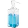 imagemDesign Modern Plastic Refillable Liquid Soap Dispenser Pump Bottle for Bathroom Vanity Countertop Kitchen Sink  Holds Hand Soap Dish Soap Hand Sanitizer Essential Oils  2 Pack  Clear