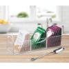 imagemDesign Plastic Condiment Organizer and Tea Bag Holder  9quot Long Kitchen PantryCountertop Storage Caddy  Divided Chip Snack Granola Oatmeal Packet Holder  Lumiere Collection  4 Pack  Clear