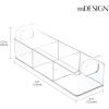 imagemDesign Plastic Condiment Organizer and Tea Bag Holder  9quot Long Kitchen PantryCountertop Storage Caddy  Divided Chip Snack Granola Oatmeal Packet Holder  Lumiere Collection  4 Pack  Clear
