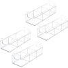 imagemDesign Plastic Condiment Organizer and Tea Bag Holder  9quot Long Kitchen PantryCountertop Storage Caddy  Divided Chip Snack Granola Oatmeal Packet Holder  Lumiere Collection  4 Pack  Clear
