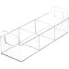 imagemDesign Plastic Condiment Organizer and Tea Bag Holder  9quot Long Kitchen PantryCountertop Storage Caddy  Divided Chip Snack Granola Oatmeal Packet Holder  Lumiere Collection  4 Pack  Clear