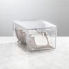 imagemDesign Plastic Stackable Bathroom Storage Organizer Bin with Pull Out Drawer for Cabinet Vanity Shelf Cupboard Cabinet or Closet Organization  Lumiere Collection  2 Pack  Clear
