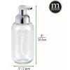 imagemDesign Set of 2 Refillable Soap Dispenser  Discreet Foaming Soap Dispenser  Chrome Soap Dispenser Bottle with Plastic Pump  Rust Free  Ideal for Kitchen or Bathroom  ClearChromeTransparent