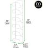 imagemDesign Steel Towel Holder for Bathroom Wall  Wall Mounted Organizer for Rolled Towels and Bath Robes  Six Level Wall Mount Towel Storage Rack  Bathroom Towel Organizer  Hyde Collection  White