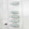 imagemDesign Steel Towel Holder for Bathroom Wall  Wall Mounted Organizer for Rolled Towels and Bath Robes  Six Level Wall Mount Towel Storage Rack  Bathroom Towel Organizer  Hyde Collection  White