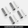 imagemDesign Steel Towel Holder for Bathroom Wall  Wall Mounted Organizer for Rolled Towels and Bath Robes  Six Level Wall Mount Towel Storage Rack  Bathroom Towel Organizer  Hyde Collection  White