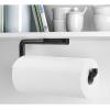imagemDesign Wall Mount Paper Towel Holder for Inside Kitchen Cabinets and Home  Black
