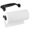 imagemDesign Plastic Wall Mount Paper Towel Holder ampamp Dispenser Mounts to Walls or Under Cabinets  for Kitchen Pantry Utility Room Laundry and Garage Storage  Holds Jumbo Rolls  2 Pack  Black