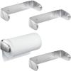 imagemDesign Wall Mount Paper Towel Holder ampamp Dispenser Mounts to Wall or Under Cabinet  for Kitchen Pantry Utility Room Laundry Garage Storage  Holds Jumbo Rolls Pack of 4 Brushed Stainless Steel