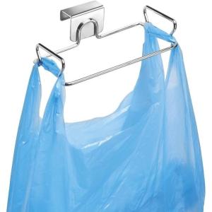 imageOverTheCabinet Plastic Bag Storage and Grocery Bag Holder Kitchen Storage  Chrome