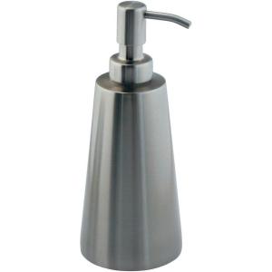 imagemDesign Modern Metal Refillable Liquid Soap Dispenser Pump Bottle for Bathroom Vanity Countertop Kitchen Sink  Holds Hand Soap Dish Soap Hand Sanitizer Essential Oils  Brushed
