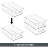 imagemDesign Kitchen Cabinet and Pantry Storage Organizer Bins  Pack of 4 Shallow Clear