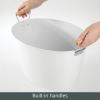 imagemDesign Large Metal Beverage Tub Oval Cooler for Beer Wine Ice and Drinks  Portable 475 Gallon18 Liter Cold Drink Trough for Parties  Steel Bin Bucket Stand with Bamboo Handles White