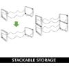 imagemDesign Metal Steel FreeStanding 3 Bottle Modular Wine Rack Storage Organizer for Kitchen Countertop Table Top Pantry Fridge  Holder for Wine Beer PopSoda Water Stackable  4 Pack  ChromeChrome