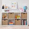imagemDesign Seagrass Woven Cube Basket Organizer with Handles  Storage for Bedroom Office Living Room Bathroom Perfect for Cubby Storage Units  Hold Blankets Magazines Books  4 Pack  NaturalTan