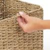 imagemDesign Seagrass Woven Cube Basket Organizer with Handles  Storage for Bedroom Office Living Room Bathroom Perfect for Cubby Storage Units  Hold Blankets Magazines Books  4 Pack  NaturalTan