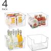 imagemDesign Set of 4 Fridge Storage Organiser  Kitchen Storage Box for Food and Vegetables  BPAFree Plastic Freezer Compartment Drawer  Clear