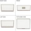 imagemDesign Wide Steel Wired Storage Organizer Bin Baskets with Label Slot for Kitchen Pantry Cabinet Organizing Holder for Food Drinks Snacks Produce Omaha Collection 8 Pack Satin