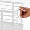 imagemDesign Metal Steel Wire Storage Basket Bin wBuiltin Handle Open Top Industrial Design for Closet Shelf Organization Organize Clothes Accessories Carson Collection  6 Pack  Matte White