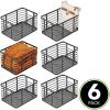 imagemDesign Metal Steel Wire Storage Basket Bin wBuiltin Handle Open Top Industrial Design for Closet Shelf Organization Organize Clothes Accessories Carson Collection  6 Pack  Matte Black