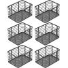 imagemDesign Metal Steel Wire Storage Basket Bin wBuiltin Handle Open Top Industrial Design for Closet Shelf Organization Organize Clothes Accessories Carson Collection  6 Pack  Matte Black