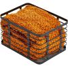 imagemDesign Metal Steel Wire Storage Basket Bin wBuiltin Handle Open Top Industrial Design for Closet Shelf Organization Organize Clothes Accessories Carson Collection  6 Pack  Matte Black