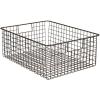 imagemDesign Metal Wire Closet Storage Basket Organizer with Handles for Organizing Bedroom Bathroom Mudroom Entryway Hallway or Linen Closets  Concerto Collection  4 Pack  Bronze