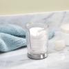 imagemDesign PlasticSteel Compact Small Disposable Paper Cup Dispenser Storage Holder for Rinsing Cups on Bathroom Vanity Countertops  Rain Collection  2 Pack  ClearBrushed Chrome